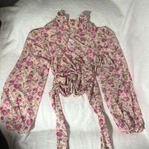Sheer flower blouse